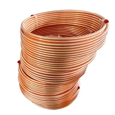 Litet kopparrör med stor diameter